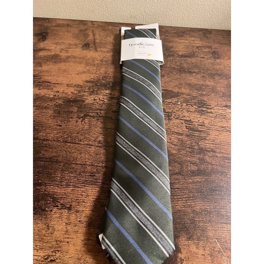 Men's Goodfellow & Co‎ Green/gray/blue Striped Necktie